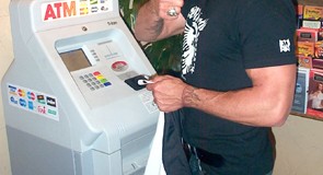 George Lynch at an ATM in Santa Barbara