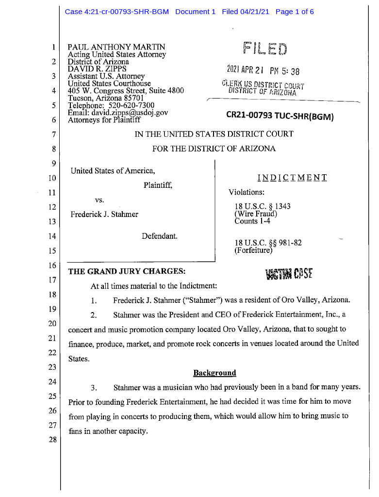 Fbi Indicted Updated Farm Rock Promoter Freddy Stahmer Indicted By The Fbi For Alleged Fraud Costing His Investors In Excess Of 1 000 000 00 Metal Sludge