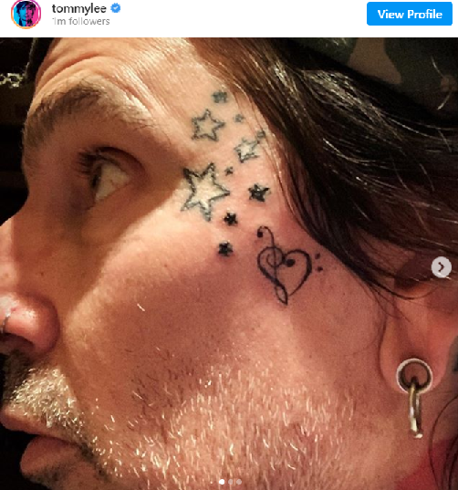 Tommy Lee Sparta Gets Scorpion Face Tattoo PHOTO  Urban Islandz