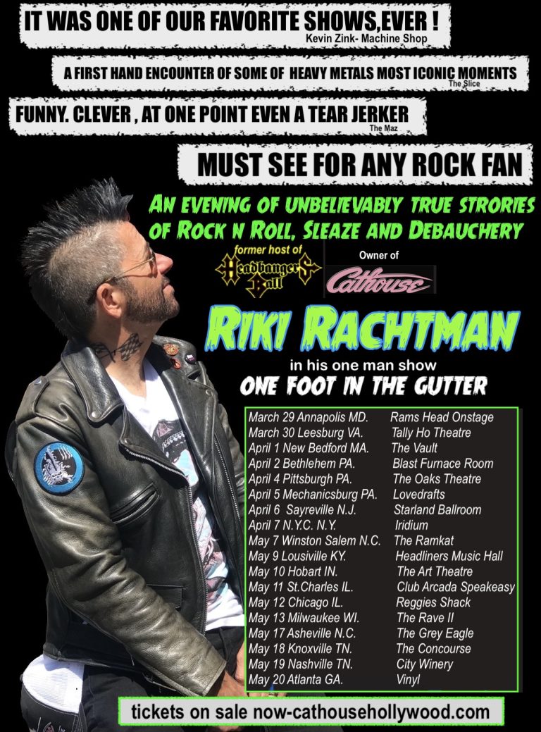 RIKI N’ ROLL … Cathouse founder and former MTV VJ Riki Rachtman is