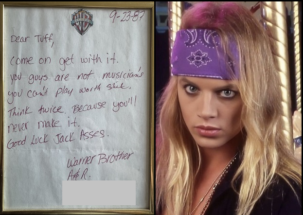 HATERS … Today I will Celebrate the Anniversary of the TUFF major label debut, and share some Hate Mail from Warner Brothers Records back in 1987